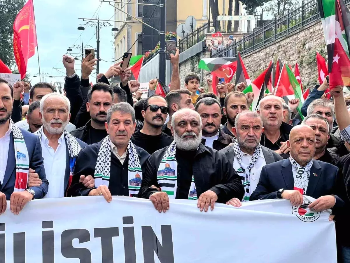 istanbulda filistine destek yuruyusu wzthiyTv